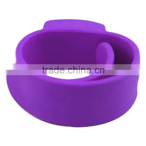 LP1141B_PU Cheapest Promotion Choice Colorful Silicone Slap on LCD Silicone Ion Watch thumbnail-5