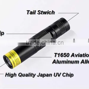 (1500257) Japan Chip Aluminum Alloy Black Light IPX8 LED UV 395NM Torch thumbnail-2