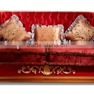 Luxury Classic Sectional Sofa Living Furniture Antique Hand Carved Wood Sofa thumbnail-1