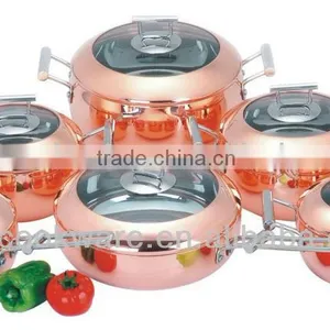 12Pcs Fashion 3 Layer Copper Dutch Oven for Wholesale/Retailer thumbnail-1