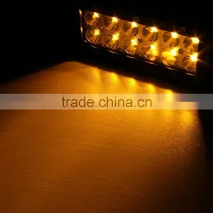 36W 7.5 Inch Double Row Amber Led Offroad Light Bar With Stroboflash thumbnail-4