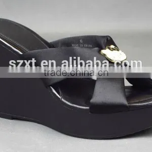 Guangdong Shoes Wholesale Women PU Sole Wedge Sandals Slipper thumbnail-1