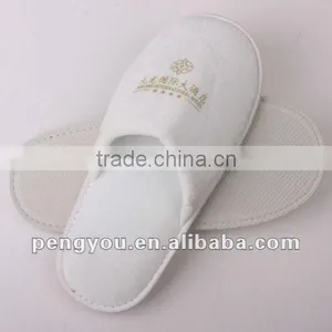 2015 Durable White Open Velvet Indoor Disposable Hotel Slippers thumbnail-1