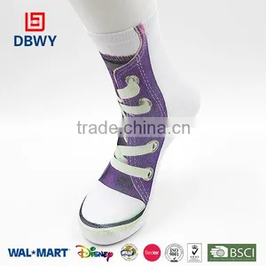 New Pattern Colourful Canvas Shoes Sublimation Socks thumbnail-1
