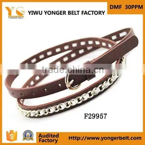 Skinny 1cm Fashion Alloy Waist Belt Wholesale Metal Women Belt thumbnail-1