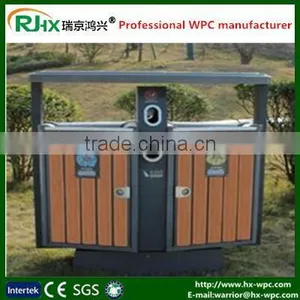 Anti UV Garden Public WPC Material Dustbin,garbage Can thumbnail-2