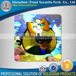 Hot Sell Cheap Tamper Proof Custom Logo Hologram 3D Mirror Lens Cat Eye Sticker thumbnail-3