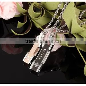 Black Plated Jewellery 316L Stainless Steel Inlaid Zircon Pendant Man thumbnail-5
