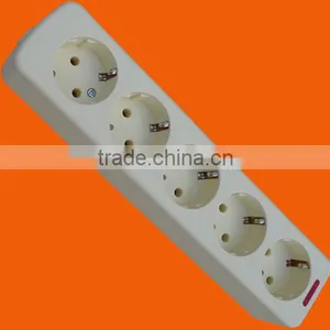 Europe Style 6 Way Extension Power Socket With Grounding (E5006E) thumbnail-5