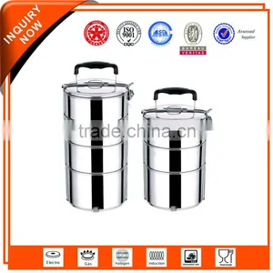 3 Layer Stainless Steel Lunch Box/tiffin With Compartment thumbnail-1