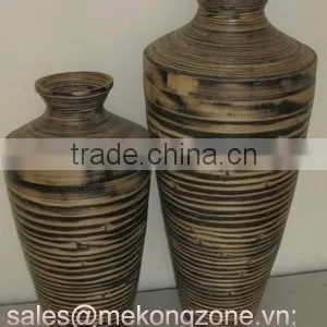 Coiled Bamboo Vase thumbnail-1