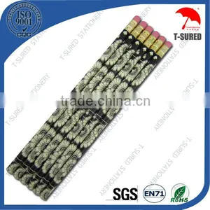 7 Inches HB Custom Printed Wooden Pencil With Eraser thumbnail-1