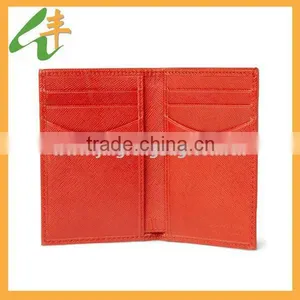 Red Leather Wallets for Men,Cross-Grain Leather Billfold Wallet thumbnail-1