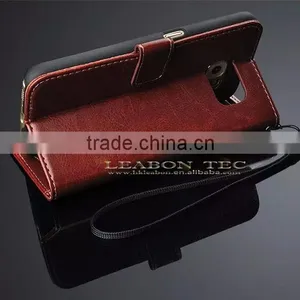 Shenzhen Factory Hot Selling Customs Genuine Leather Cheap Mobile Phone Case for Samsung Galaxy S6 Phone thumbnail-3