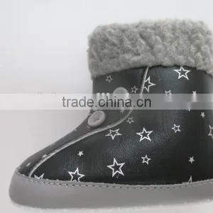 Hot Selling Winter Warm Baby Plush Fur Boot Printed Baby Shoes thumbnail-1