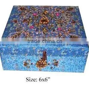 Fancy Beaded Gift Box, Jewelry Box, Decorative Box thumbnail-1