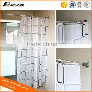Spring Loaded Extendable Telescopic Shower Rod, Adjustable Tension Shower Curtain Rod Rail Pole Rods Rails thumbnail-4