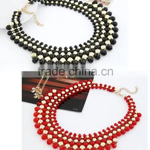 Fashion Jewelry Europe and America Fashion Elegant Shining All-match Crystal and Resin Alloy Charm& Statement Necklace in Stock thumbnail-6