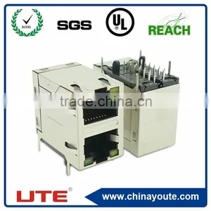 10P8C RJ45 Plug , With Transformer and EMI Finger ,RJ45 Connector thumbnail-1