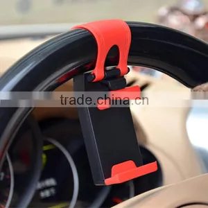 Hot New Clip on Car Steering Wheel Smart Cell Phone Car Holder thumbnail-4