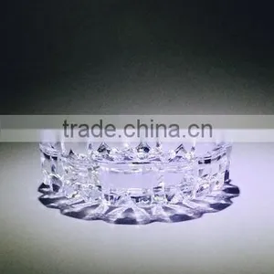 Antique Shining Round Engraved Glass Ashtrays for Wolesale thumbnail-1