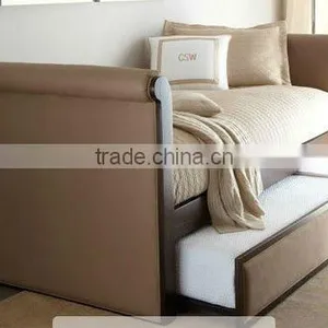 Scroll Microfiber Daybed With Trundle thumbnail-1