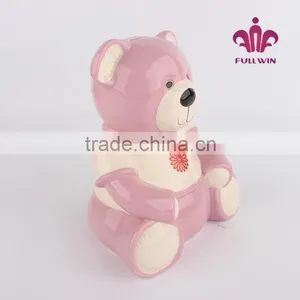 Ceramic Bear Large Piggy Bank That Counts Money thumbnail-2