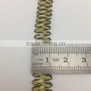 Special Gold Thread Flat Ribbon Bullion Braid Trim Lace thumbnail-2