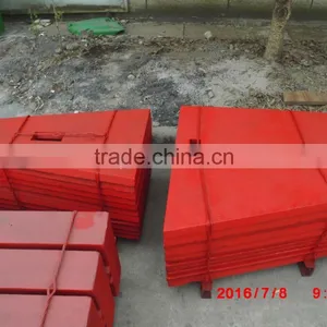 HIGH MANGANESE Mn13Cr2 Mn18Cr2 Crusher Parts SIDE PLATE thumbnail-1