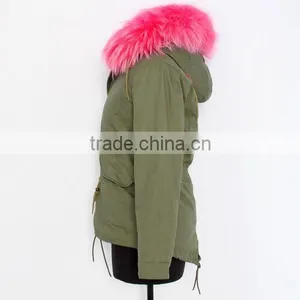 LO9 2015 Hot Sell Top Fashion Colorful Real Fur Parke Coat for Women thumbnail-2