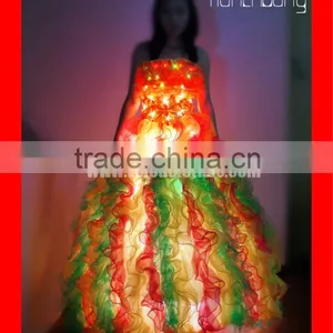 LED Light Dance Dress, Remote Control American Dancing Dresses thumbnail-1