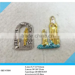Our Lady Of Lourdes Metal Fridge Magnet thumbnail-3