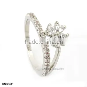 Five Anniversary Diamond Ring Antique Copper Split Rings For Women thumbnail-3