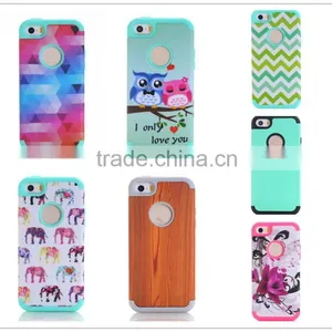 Ultra Thin Hybird 2 in 1 Phone Case for Iphone 5c With Printed Color thumbnail-1