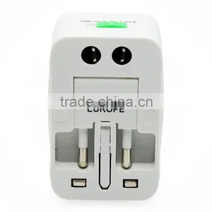 High Quality Universal International Plug Adapter 2 USB Port World Travel AC Power Charger Adaptor thumbnail-2