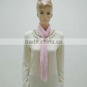 TYS-011 100% Pink Silk Scarf thumbnail-1