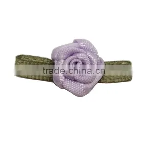 Hair Decorated Pretty Flower Shape Set Drill Satin Ribbon thumbnail-3
