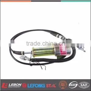 6742012310 4063712 Flat Plug Diesel Fuel Shut Off Solenoid Valves for Excavator Parts thumbnail-2