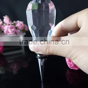 Personlized Clear Crystal Wine Bottle Stopper for Wedding Decoration thumbnail-2