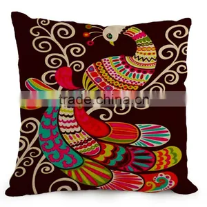 Luxury Peacock Feather Cushion Covers 45X45cm High Level Pillows Covers Unique Throw Pillows Cases Sofa Bedroom Gift thumbnail-1