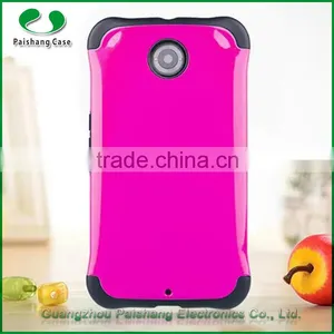 High Quality TPU+PC 11 Colors Custom Back Case Cover for Nexus 6, for Google Nexus 6 Cellphone Case thumbnail-1