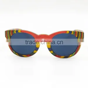 Multi Color Skateboard Wood Layers Sun Glsses Unisex Eyeglasses Factory Outlet thumbnail-2