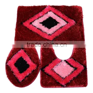 100%polyester Long Pile Shaggy Machine Made Silk Bathroom Carpet thumbnail-1
