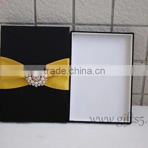 Gorgeous Handmade Luxury Silk Invitation Boxes Fow Wedding thumbnail-6