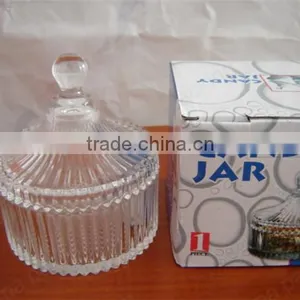 High Quality Fashion Glass Candy Jar With Color Gift Box Packing Wholesale thumbnail-1