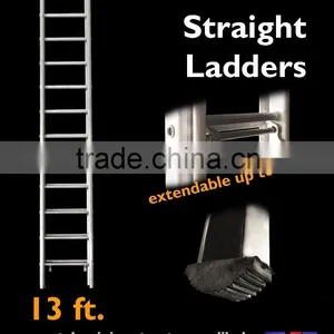 Aluminium 2 Section Straight Ladders 13 Ft. thumbnail-1
