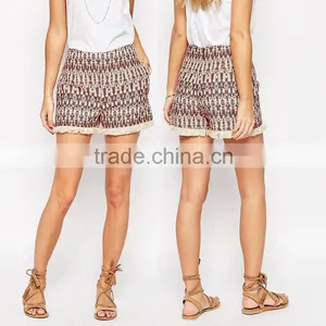China Supplier Factory Price Latest Style Fashion Design Printed Wholeslae Plain Sweat Ladies Shorts thumbnail-6