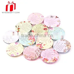 Fashionable Heart Shape Pu Pocket Mirror,Mini Decorative Pocket Mirrors,Pu Compact Mirror thumbnail-1
