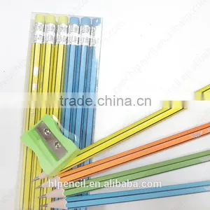 7 Inch Custom Hexgonal Pencil Set With Eraser thumbnail-4