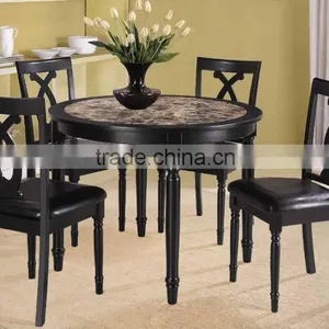 Chinese Wooden Chair Button Tufted for Restaurant Dining Room thumbnail-1